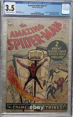 1963 Marvel Comic The Amazing Spider-Man # 1 CGC 3.5 Off White to White Pages