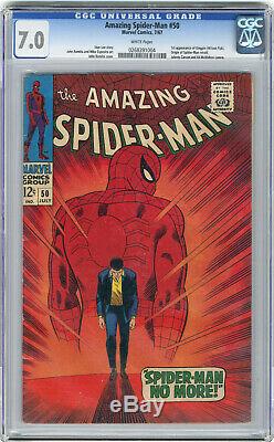1967 Amazing Spider-Man 50 CGC 7.0 1st Kingpin White Pages