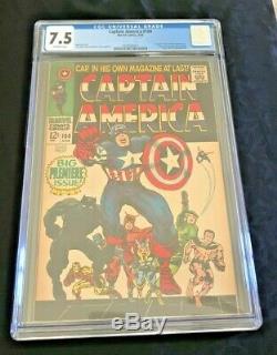 1968 Marvel Captain America Comic Book 100 CGC 7.5 Very Fine Off White Pages