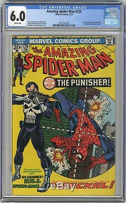 1974 Amazing Spider-Man 129 CGC 6.0 1st Punisher White Pages
