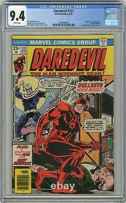 1976 Daredevil 131 CGC 9.4 1st Bullseye White Pages