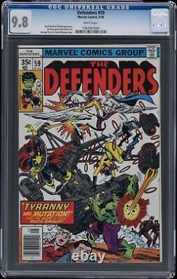 1978 Marvel The Defenders #59 CGC 9.8 White Pages George Perez Cover