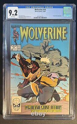1989 Marvel Wolverine #14 CGC 9.2 Graded White Pages