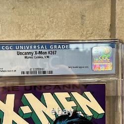 1990 Marvel Uncanny X-men #267 2nd Full Gambit App Jim Lee Cover Cgc 9.8 White