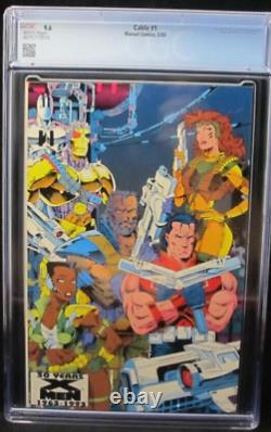 1993 Marvel Comics Cable #1 CGC 9.6 White Pages Gold Foil Logo Wrap Around Cover