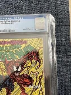 AMAZING SPIDER-MAN #362 CGC 9.8 WHITE PAGES CARNAGE MARVEL 1992 OG Wrapping