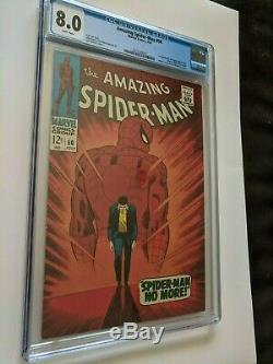 AMAZING SPIDER-MAN #50 CGC 8.0 WHITE PAGES 1st KINGPIN $. 99, NO RESERVE
