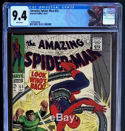 AMAZING SPIDER-MAN #53 (1967) CGC 9.4 WHITE PGs CLASSIC DR OCTOPUS COVER