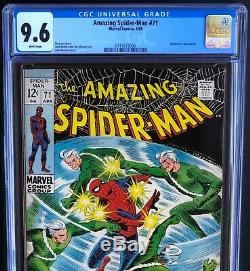 AMAZING SPIDER-MAN #71 (1969) CGC 9.6 White Pgs vs. QUICKSILVER Cover