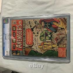 AVENGERS #1 cgc 3.0 1st Appearance Origin Marvel 1963 Cream to Off White Pages