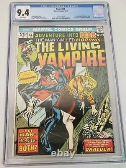 Adventure Into Fear #20 CGC 9.4 White Pages 1st Morbius Solo Series Marvel 1974