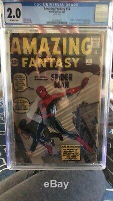 Amazing Fantasy #15 CGC 2.0 First Appearance Of Spider-man EVER! OFF-WHITE PAGES