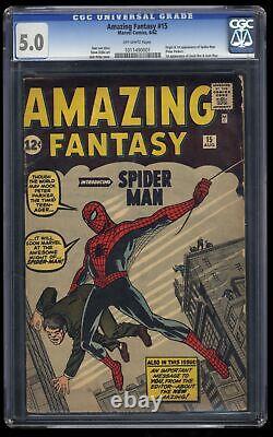 Amazing Fantasy #15 CGC VG/FN 5.0 Off White 1st Appearance Spider-Man