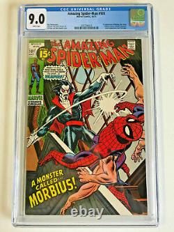 Amazing Spider-Man 101 CGC 9.0 Marvel 1971 1st MORBIUS MOVIE! White pages