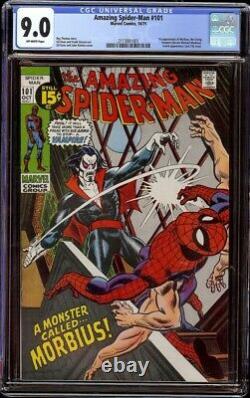 Amazing Spider-Man # 101 CGC 9.0 Off-White (Marvel 1971) 1st appearance Morbius
