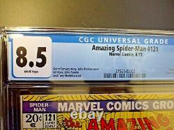 Amazing Spider-Man 121 CGC 8.5 White Pages Beauty Death of Gwen Stacy Marvel