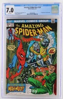Amazing Spider-Man #124 Marvel 1973 CGC 7.0 1st Man-Wolf White Pages