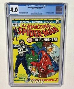 Amazing Spider-Man #129 CGC 4.0 KEY WHITE Pages! (1st Punisher!) 1974 Marvel