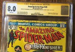 Amazing Spider-Man 129 CGC 8.0 1st Punisher SSx3 John Romita, Thomas, Conway White