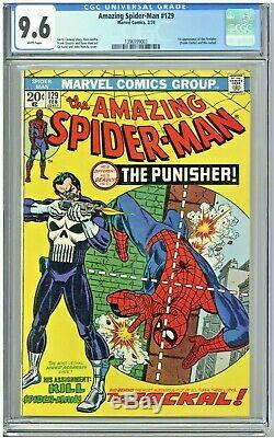 Amazing Spider-Man #129 CGC 9.6 White Pages 1st app Punisher Key 1974 Bronze
