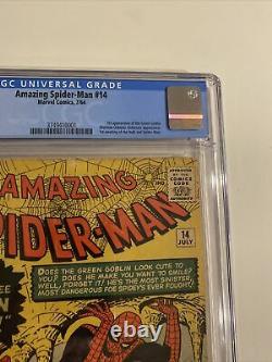 Amazing Spider-Man #14 CGC 4.0 1st Appearance Green Goblin Hulk Off-White Pages