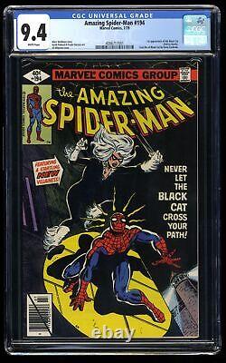 Amazing Spider-Man #194 CGC NM 9.4 White Pages 1st Black Cat! Marvel 1979