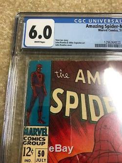 Amazing Spider-Man (1st Series) #50 1967 CGC 6.0 White Pages