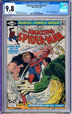 Amazing Spider-Man 217 CGC Graded 9.8 NM/MT White Marvel Comics 1981