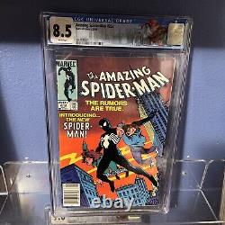 Amazing Spider-Man #252 CGC 8.5 Marvel MCU 1st App Black Suit Newsstand White