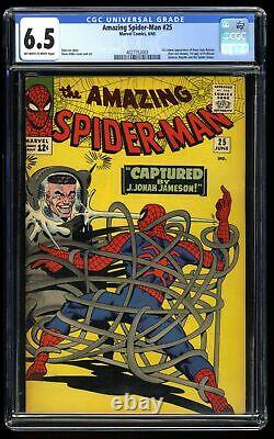 Amazing Spider-Man #25 CGC FN+ 6.5 Off White to White 1st Mary Jane! Marvel 1965