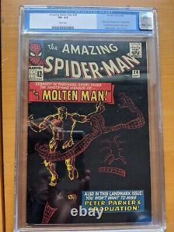 Amazing Spider-Man #28 CGC 8.5 WHITE Origin & 1st Molten Man RARE high grade