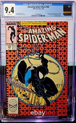 Amazing Spider-Man #300 CGC 9.4 White Marvel 1988 1st appearance Venom McFarlane