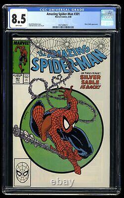 Amazing Spider-Man #301 CGC VF+ 8.5 White Pages 1st Venom! Marvel