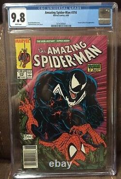 Amazing Spider-Man #316 CGC cgc 9.8 WHITE pages 1st Venom Cover NEWSSTAND