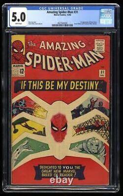 Amazing Spider-Man #31 CGC VG/FN 5.0 White Pages 1st Gwen Stacy! Marvel 1965