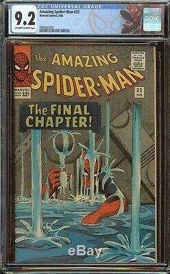 Amazing Spider-Man #33 CGC 9.2 (OWithWhite) Stan Lee & Steve Ditko, 1966