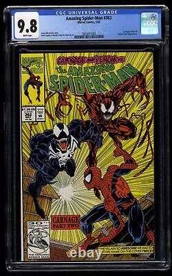 Amazing Spider-Man #362 CGC NM/M 9.8 White Pages 2nd Carnage! Marvel 1992