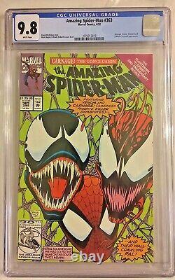 Amazing Spider-Man #363 CGC 9.8 Carnage White Pages Marvel Comics 1992