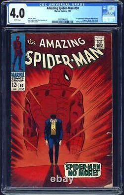 Amazing Spider-Man 50 CGC 4.0 1st app of Kingpin (Wilson Fisk) WHITE PAGES