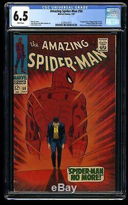 Amazing Spider-Man #50 CGC FN+ 6.5 White Pages 1st Kingpin