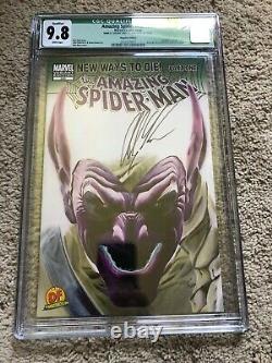 Amazing Spider-Man 568 Negative Variant Signed by Alex Ross Qual CGC 9.8 White