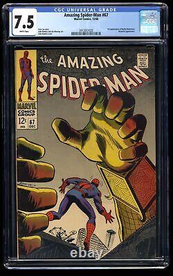 Amazing Spider-Man #67 CGC VF- 7.5 White Pages Mysterio Appearance! Marvel 1968
