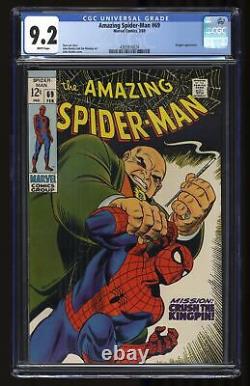 Amazing Spider-Man #69 CGC NM- 9.2 White Pages Kingpin Appearance! Marvel 1969