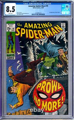 Amazing Spider-Man 79 CGC Graded 8.5 VF+ White Marvel Comics 1969