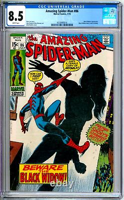 Amazing Spider-Man 86 CGC Graded 8.5 VF+ White Marvel Comics 1970