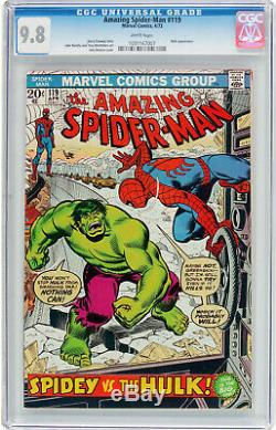 Amazing Spider-man #119 Cgc 9.8 White Pages Spidey Vs Hulk Cgc #1031167007