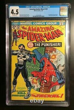 Amazing Spider-man #129 Cgc 4.5 1st Appearance Punisher Off-white Marvel Nice