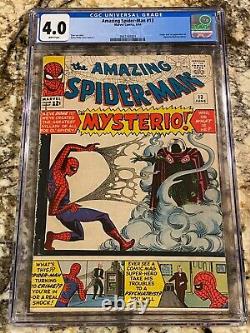 Amazing Spider-man #13 Cgc 4.0 Rare White Pages 1st Mysterio New Mcu Marvel App
