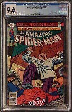 Amazing Spider-man #197 Cgc 9.6 White Pages Marvel Comics Oct 1979 Kingpin