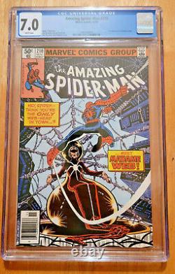 Amazing Spider-man #210 Cgc 7.0 White Pages 1st App Of Madame Web